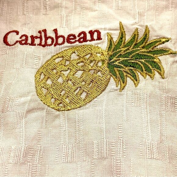 Caribbean Men’s Silk Blend Flower Shirt Size S - Picture 6 of 8